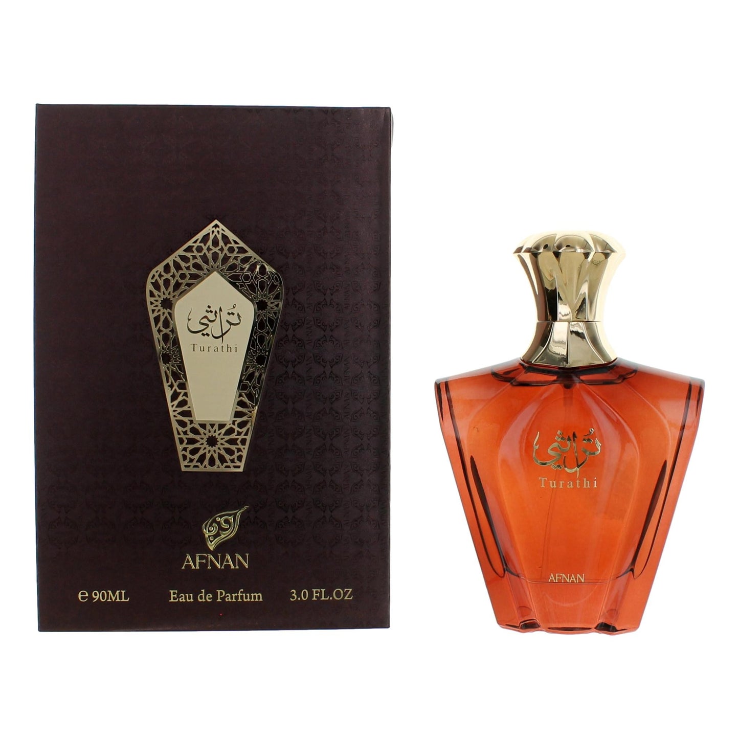 Afnan Turathi Brown Eau de Parfum Spray for Men 3 Fl Oz