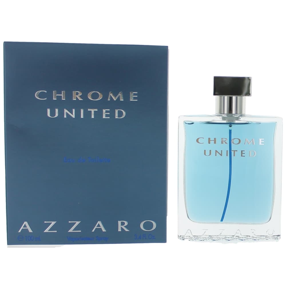 Azzaro Chrome United Eau de Toilette Spray for Men 3.4 Fl Oz