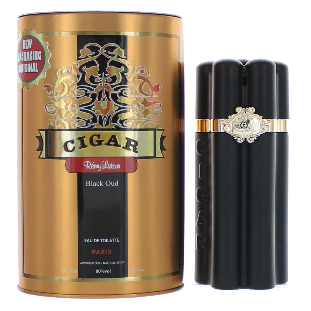 Remy Latour Cigar Black Oud Eau de Toilette Spray for Men 3.3 Fl Oz