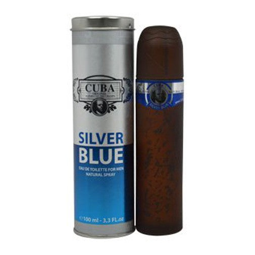 Cuba Cuba Silver Blue Eau de Toilette Spray for Men 3.3 Fl Oz