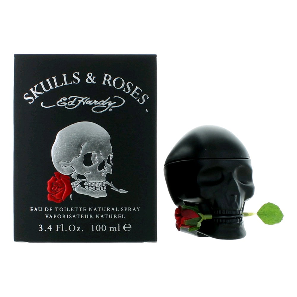 Ed Hardy Ed Hardy Skulls and Roses Eau de Toilette Spray for Men 3.4 Fl Oz