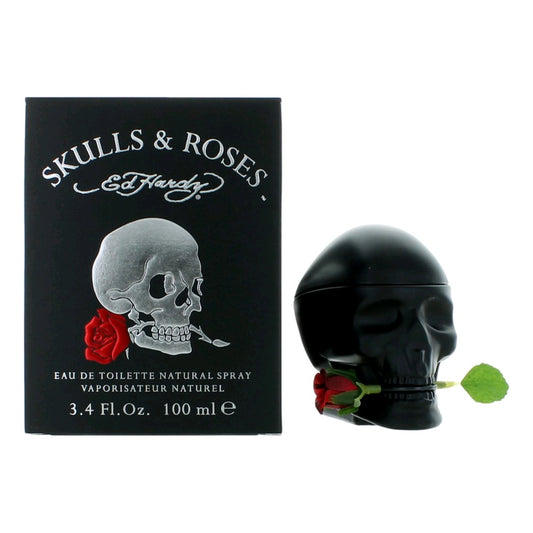 Ed Hardy Ed Hardy Skulls and Roses Eau de Toilette Spray for Men 3.4 Fl Oz