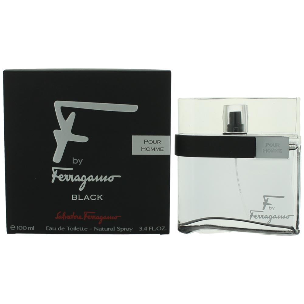 Salvatore Ferragamo F Black Eau de Toilette Spray for Men 3.4 Fl Oz