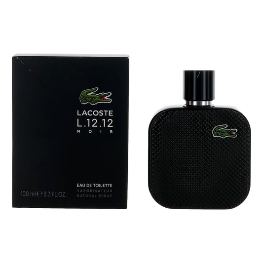 Lacoste Lacose L. 12.12 Black Noir Eau de Toilette Spray for Men 3.3 Fl Oz