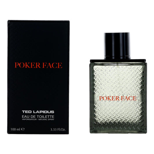 Ted Lapidus Poker Face Eau de Toilette Spray for Men 3.3 Fl Oz