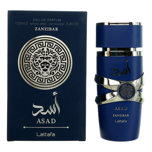 Lattafa Zanzibar Asad Eau de Parfum Spray for Men 3.4 Fl Oz