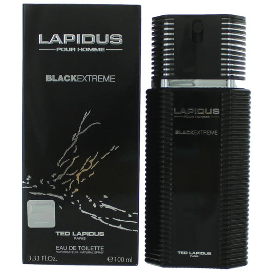 Ted Lapidus Lapidus Black Extreme Eau de Toilette Spray for Men 3.3 Fl Oz