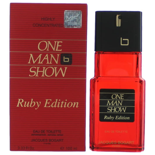 Jacques Bogart One Man Show Ruby Edition Eau de Toilette Spray for Men 3.3 Fl Oz