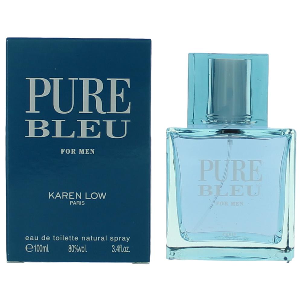 Karen Low Pure Bleu Eau de Toilette Spray for Men 3.4 Fl Oz