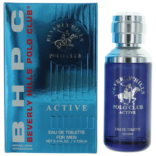 Beverly Hills Polo Club BHPC Active/Sport Eau de Toilette Spray for Men 3.4 Fl Oz