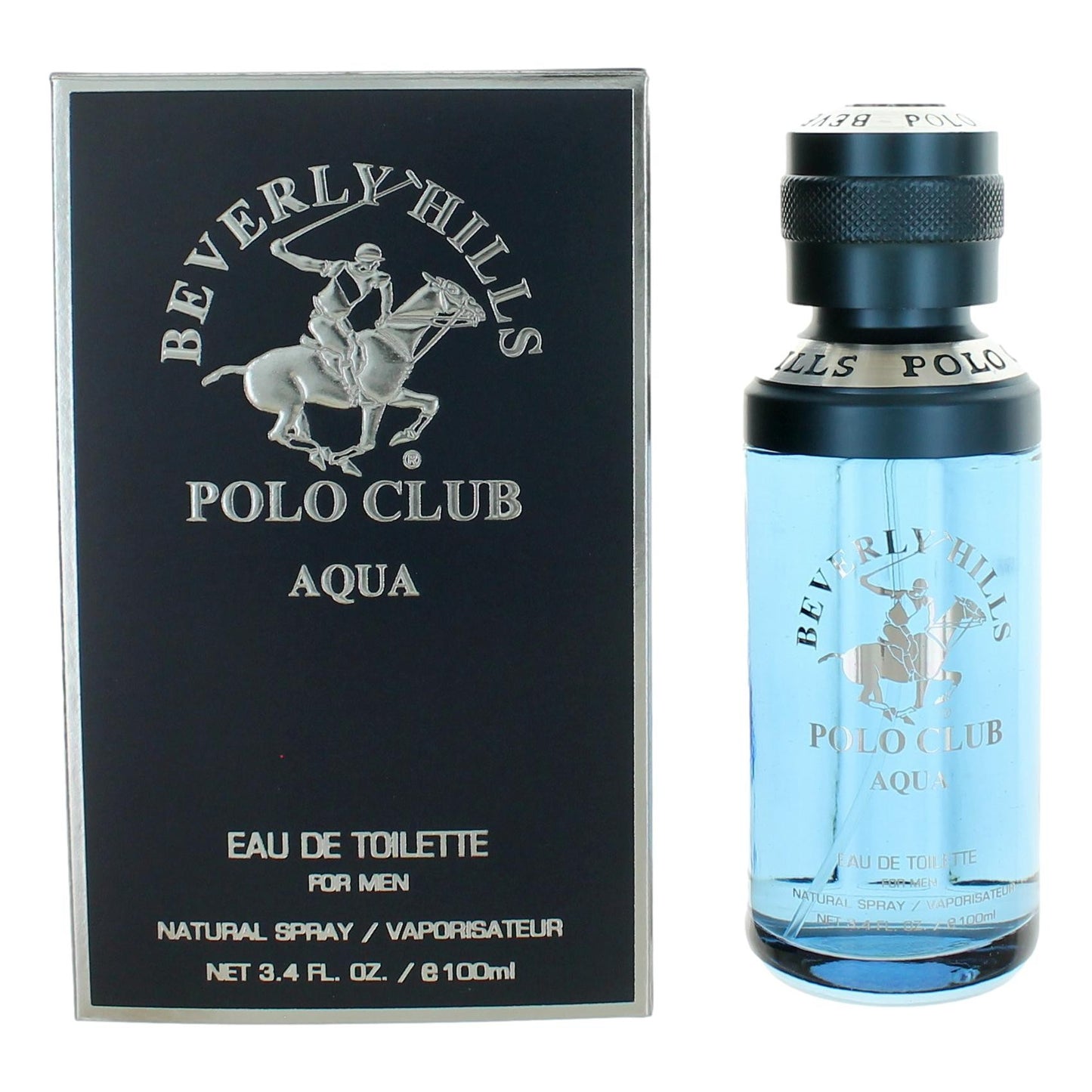 Beverly Hills Polo Club BHPC Aqua Eau de Toilette Spray for Men 3.4 Fl Oz