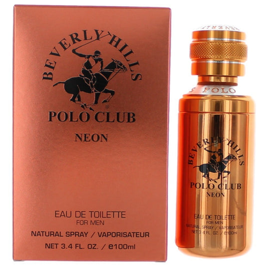 Beverly Hills Polo Club BHPC Neon Eau de Toilette Spray for Men 3.4 Fl Oz