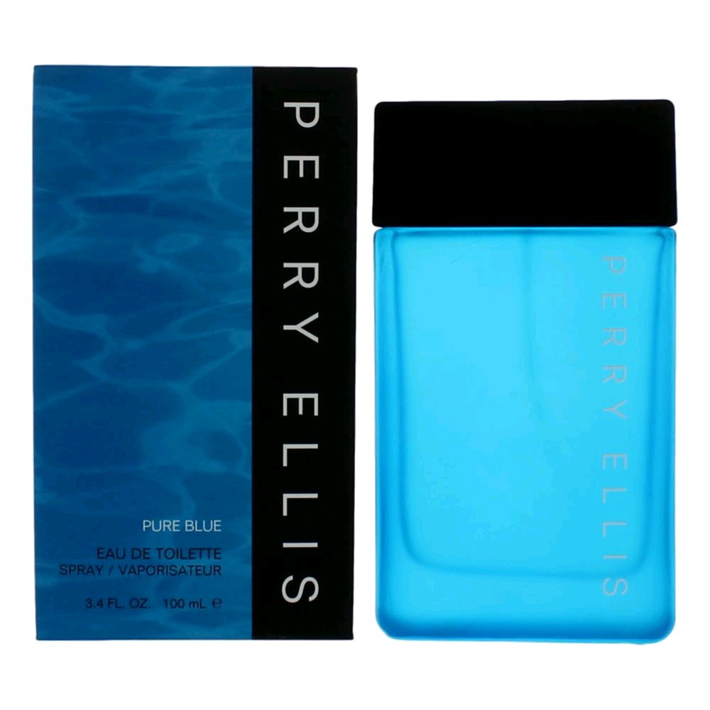 Perry Ellis Pure Blue Eau de Toilette Spray for Men 3.4 Fl Oz