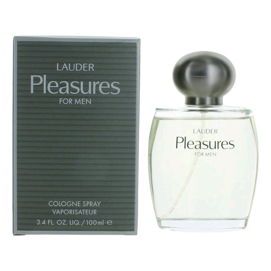 Estee Lauder Pleasures for Men Eau de Cologne Spray for Men 3.4 Fl Oz