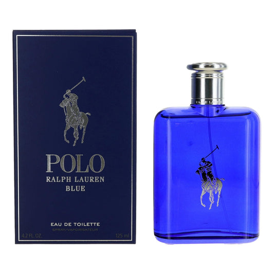 Ralph Lauren Polo Blue Eau de Toilette Spray for Men 4.2 Fl Oz