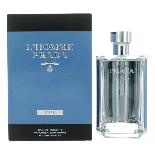 Prada L'Homme Prada L'eau Eau de Toilette Spray for Men 3.4 Fl Oz