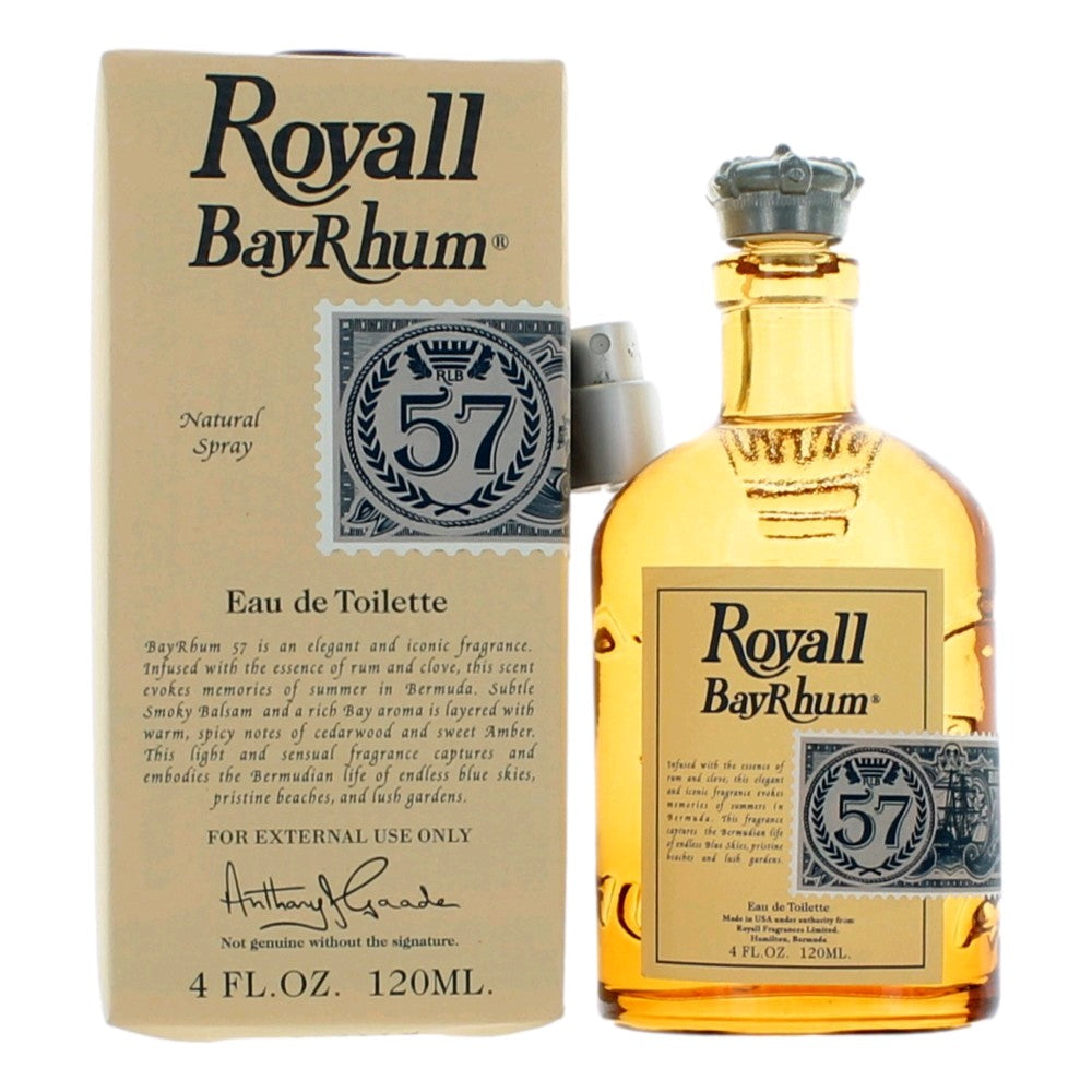 Royall Fragrances Royall BayRhum 57 Eau de Toilette Spray for Men 4 Fl Oz