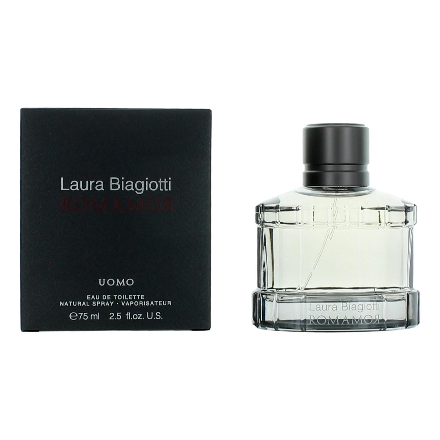 Laura Biagiotti Romamor Eau de Toilette Spray for Men 2.5 Fl Oz