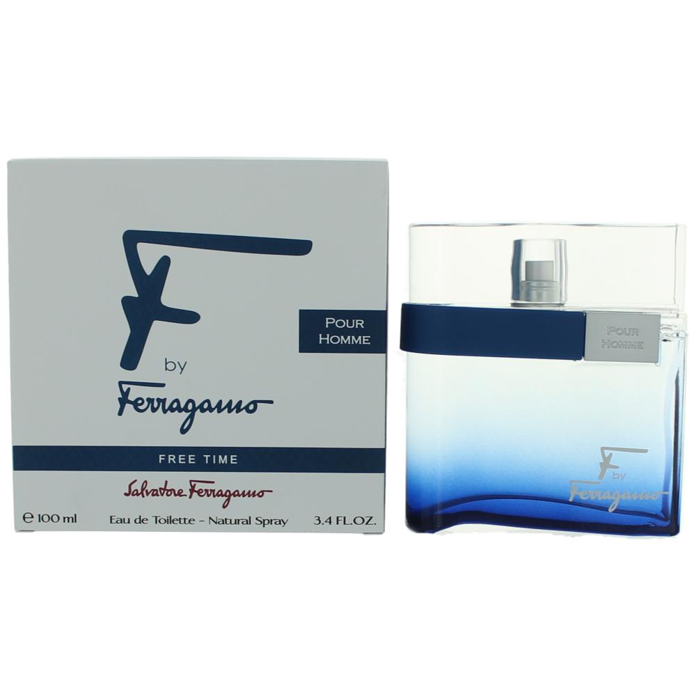 Salvatore Ferragamo F Free Time Eau de Toilette Spray for Men 3.4 Fl Oz