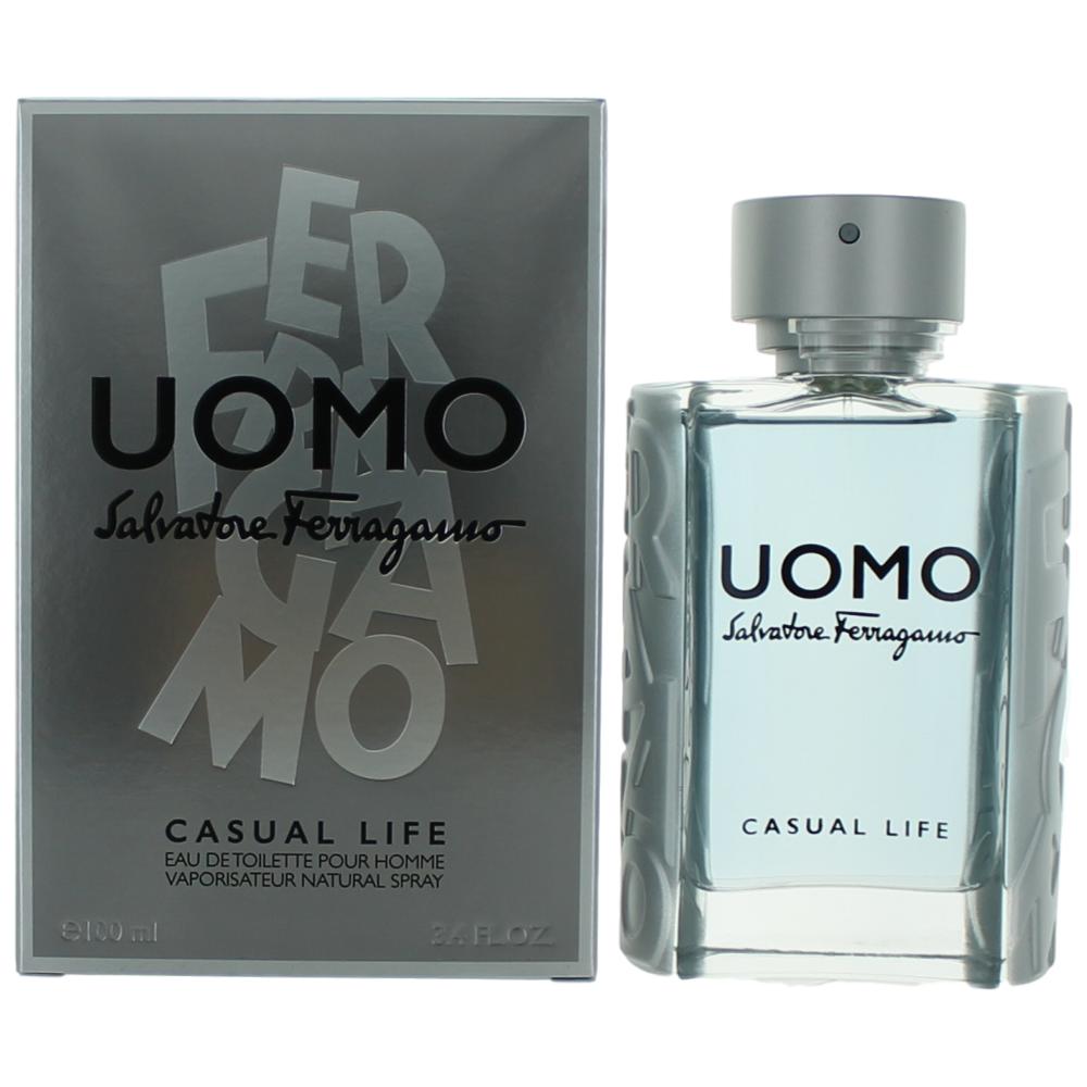 Salvatore Ferragamo Uomo Casual Life Eau de Toilette Spray for Men 3.4 Fl Oz