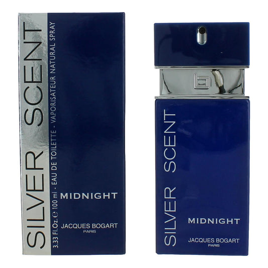 Jacques Bogart Silver Scent Midnight Eau de Toilette Spray for Men 3.33 Fl Oz