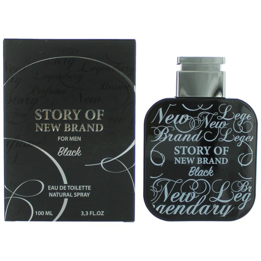 New Brand Story of New Brand Black Eau de Toilette Spray for Men 3.3 Fl Oz