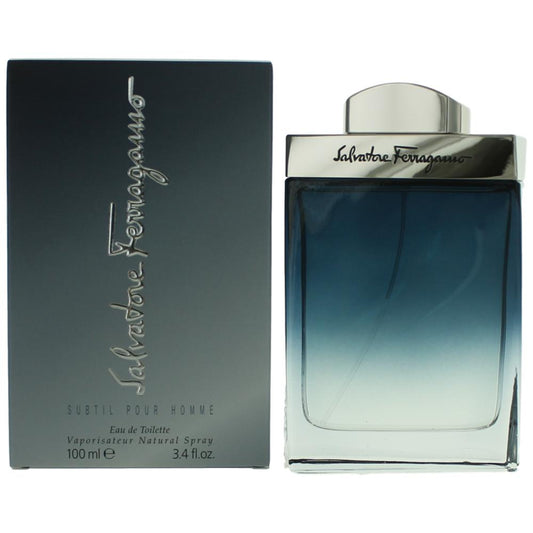 Salvatore Ferragamo Subtil Eau de Toilette Spray for Men 3.4 Fl Oz