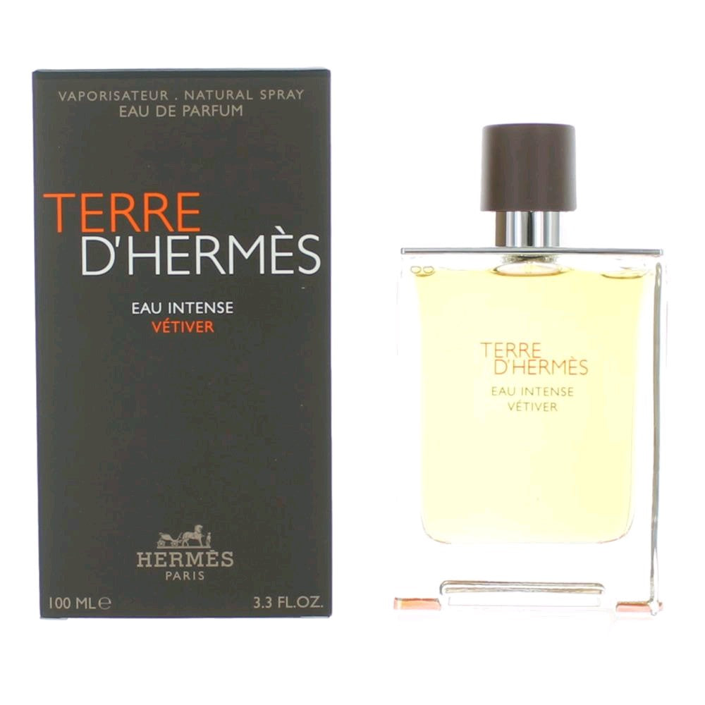 Hermes Terre D'Hermes Eau Intense Vetiver Eau de Parfum Spray for Men 3.3 Fl Oz