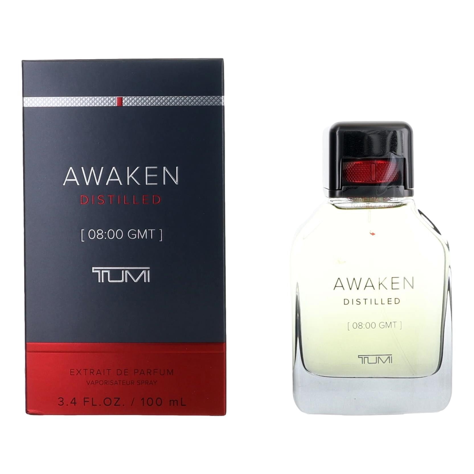 Tumi Awaken Distilled [08:00 GMT] Extrait de Parfum Spray for Men 3.4 Fl Oz