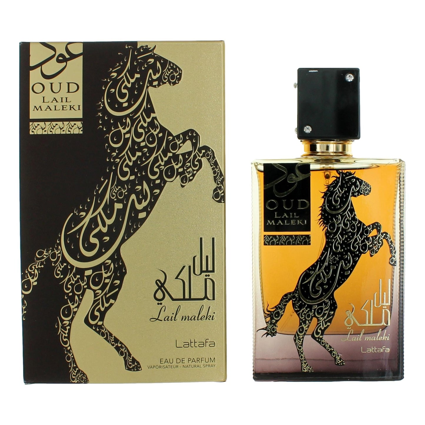 Lattafa Oud Lail Maleki Eau de Parfum Spray for Unisex 3.4 Fl Oz