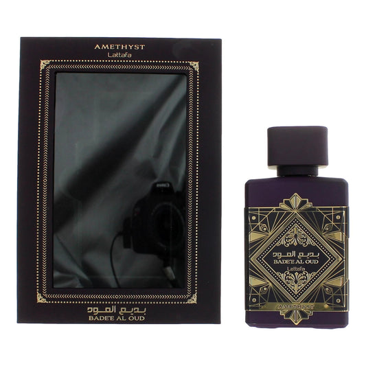 Lattafa Bade'e Al Oud Amethyst Eau de Parfum Spray for Unisex 3.4 Fl Oz