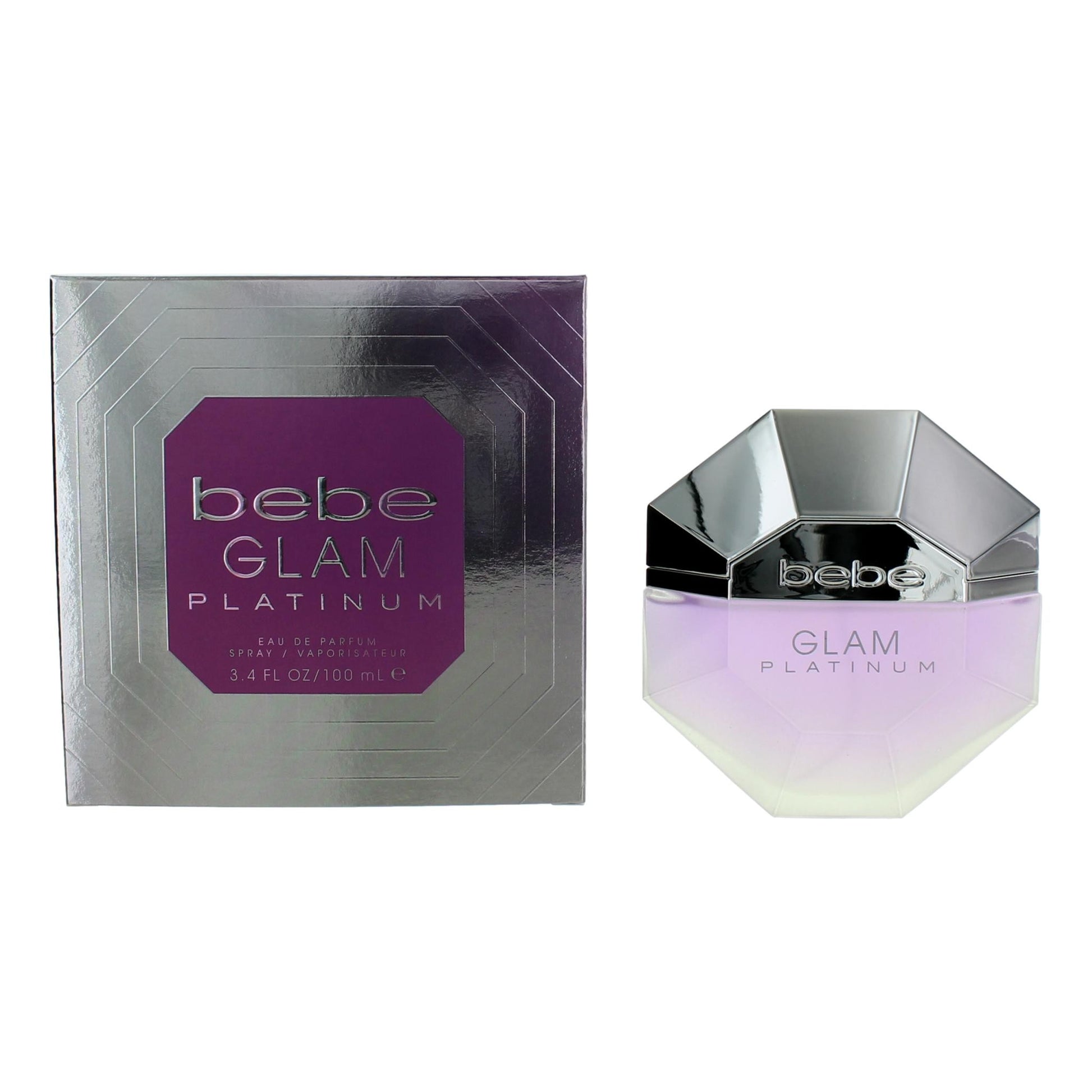 bebe bebe Glam Platinum Eau de Parfum Spray for Women 3.4 Fl Oz