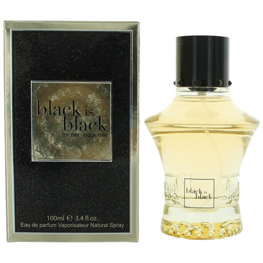 nuparfums Black is Black for Her Eau de Parfum Spray for Women 3.4 Fl Oz