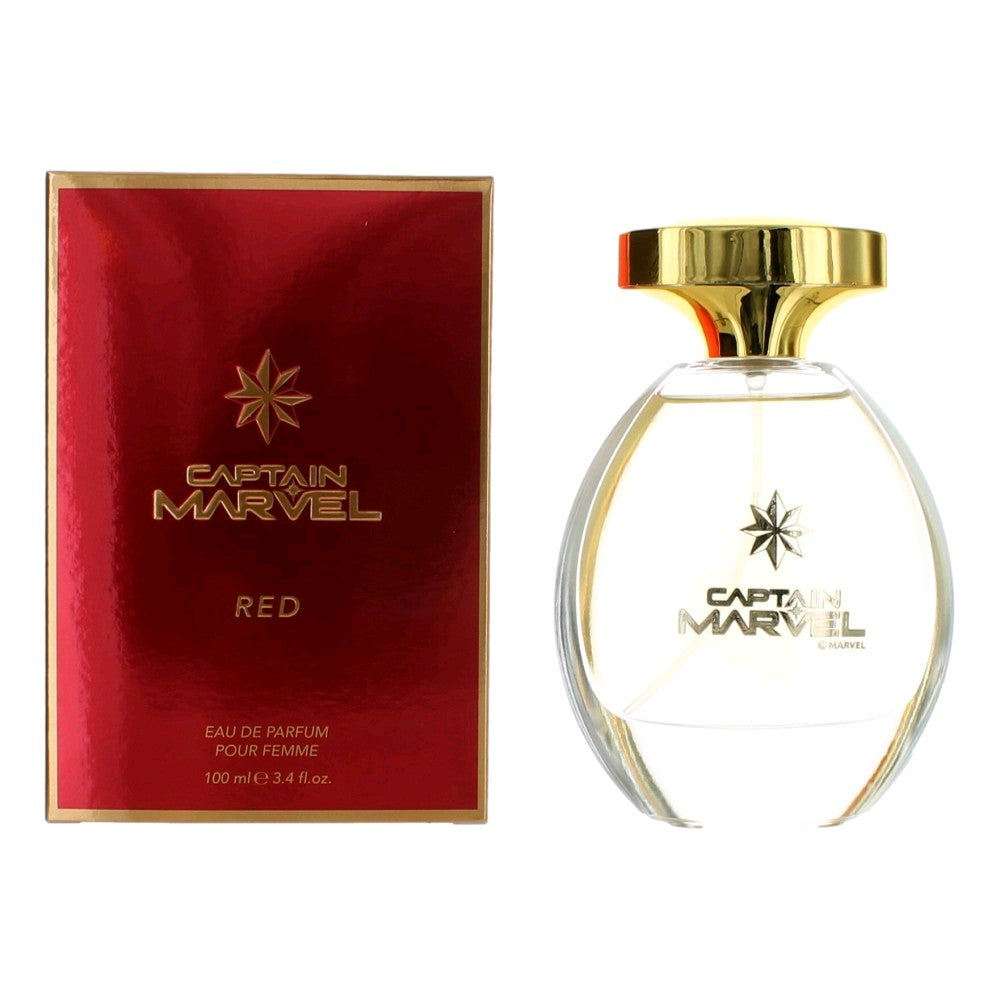 Marvel Captain Marvel Red Eau de Parfum Spray for Kids 3.4 Fl Oz