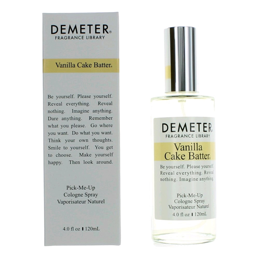 Demeter Vanilla Cake Batter Eau de Cologne Spray for Women 4 Fl Oz