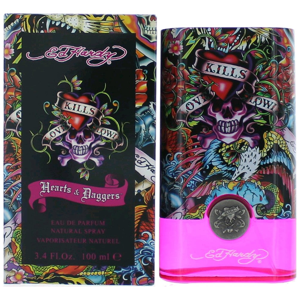 Christian Audigier Ed Hardy Hearts & Daggers Eau de Parfum Spray for Women 3.4 Fl Oz