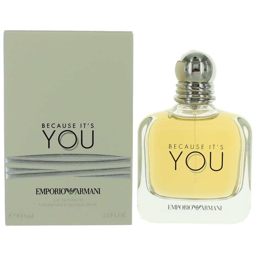 Emporio Armani Because It's You Eau de Parfum Spray for Women 3.4 Fl Oz