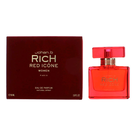 Johan.b Rich Icone Red Eau de Parfum Spray for Women 2.8 Fl Oz