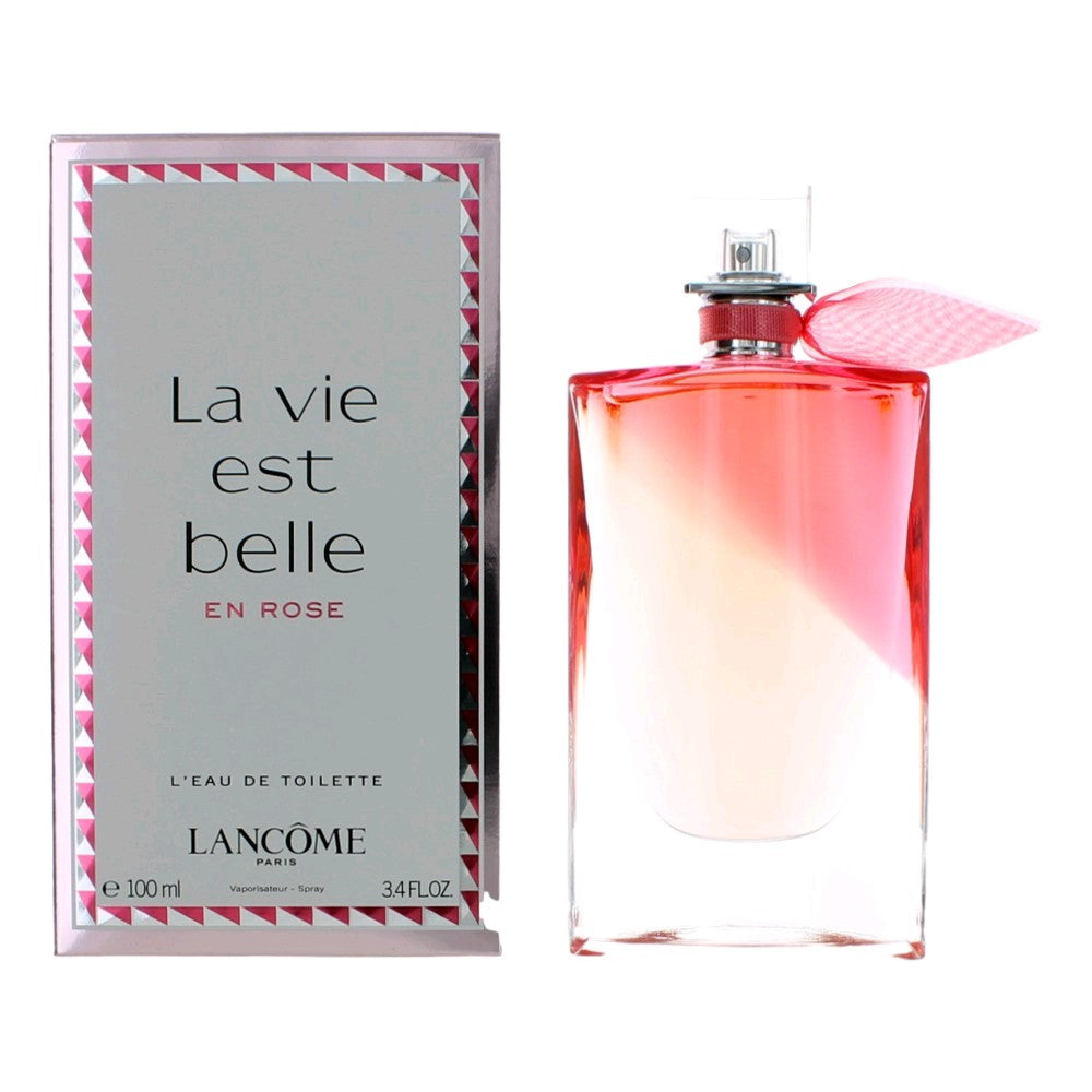 Lancome La Vie Est Belle En Rose Eau de Toilette Spray for Women 3.4 Fl Oz