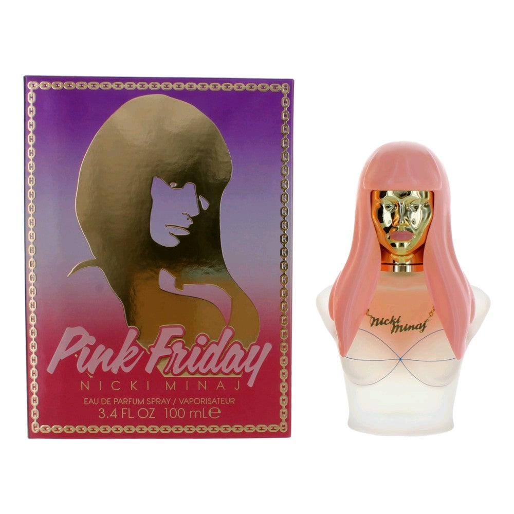 Nicki Minaj Pink Friday Eau de Parfum Spray for Women 3.4 Fl Oz