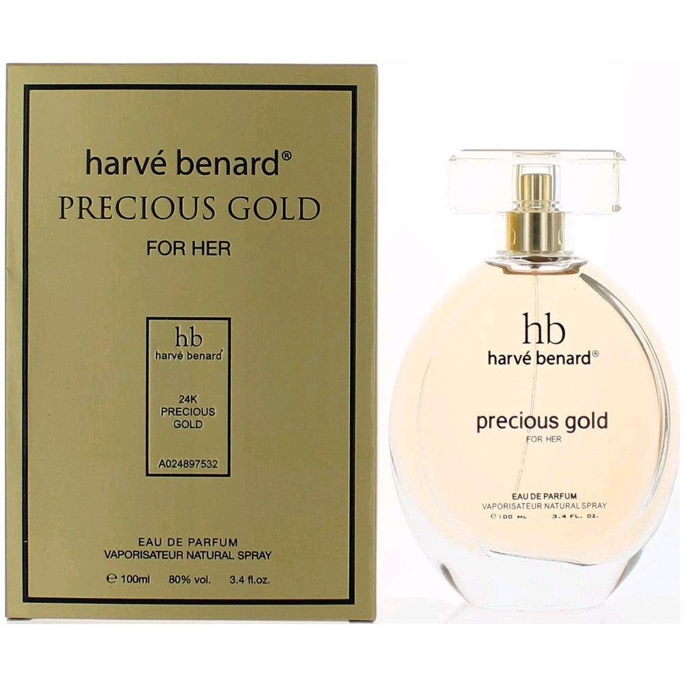 Harve Bernard Precious Gold Eau de Parfum Spray for Women 3.4 Fl Oz