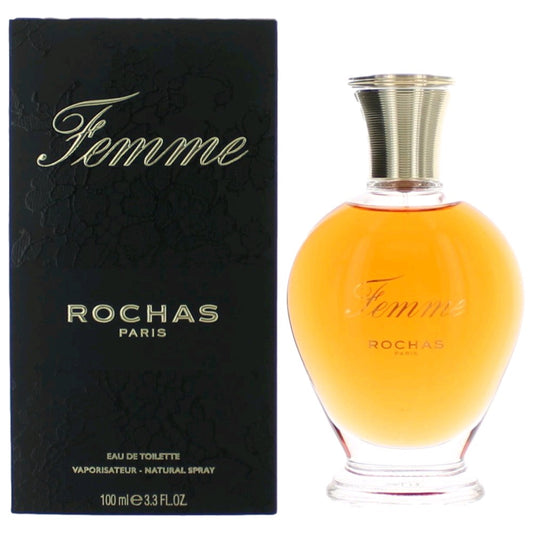 Rochas Femme Eau de Toilette Spray for Women 3.3 Fl Oz